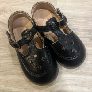 Black‎ Leather Toddler Shoes EU25 (US 8)